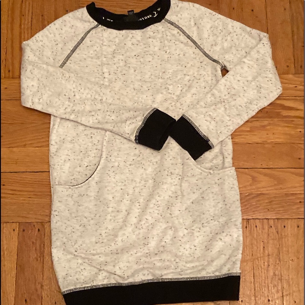 Grey and Black Dress with Pockets